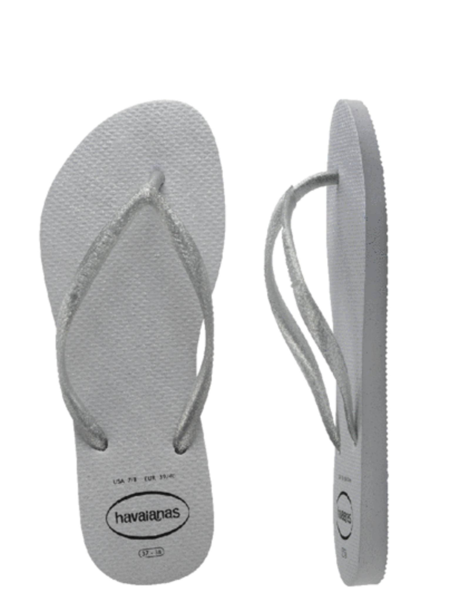 Kids Slim Gloss Thongs - Limestone Surf