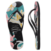 Slim Print Floral Thongs