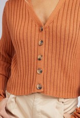 ALL ABOUT EVE Cropped Ribbed Cardi