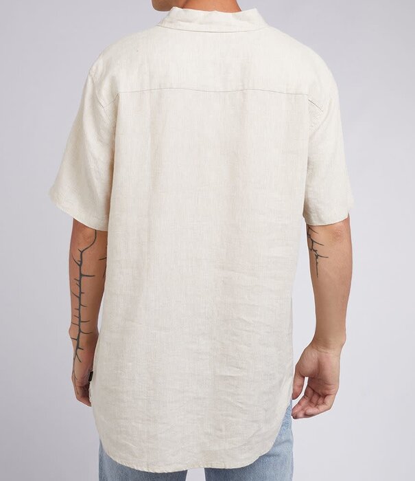 SILENT THEORY Linen Short Sleeve Shirt