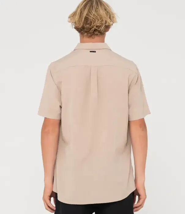 RUSTY Overtone Short Sleeve Linen Shirt