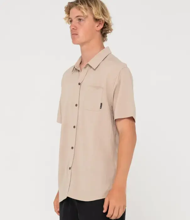 RUSTY Overtone Short Sleeve Linen Shirt