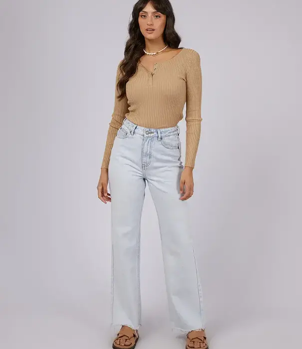 ALL ABOUT EVE Allana Rib Top