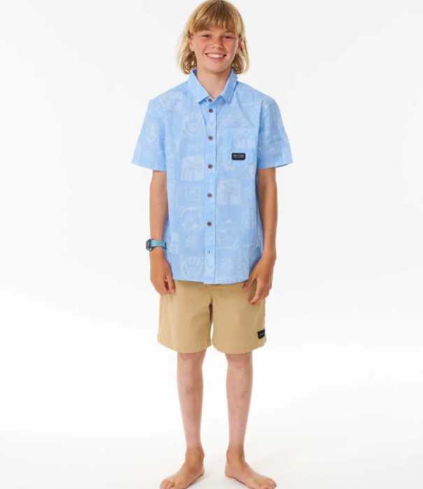 RIP CURL Teen Boys Pure Surf Short Sleeve Shirt