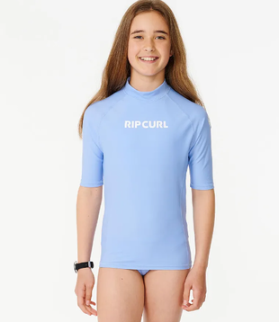 Teen Girls Classic Surf Short Sleeve Rash Vest