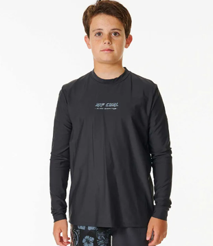 Teen Boys Pure Surf Logo UV Long Sleeve Rash Vest
