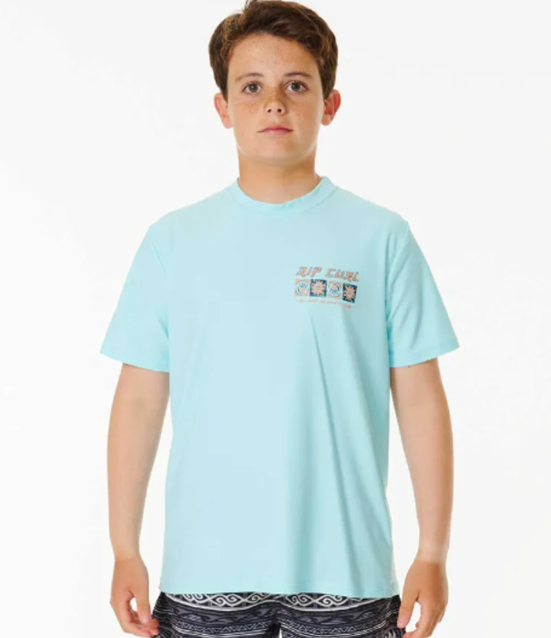 RIP CURL Teen Boys Pure Surf UV Short Sleeve Rash Vest