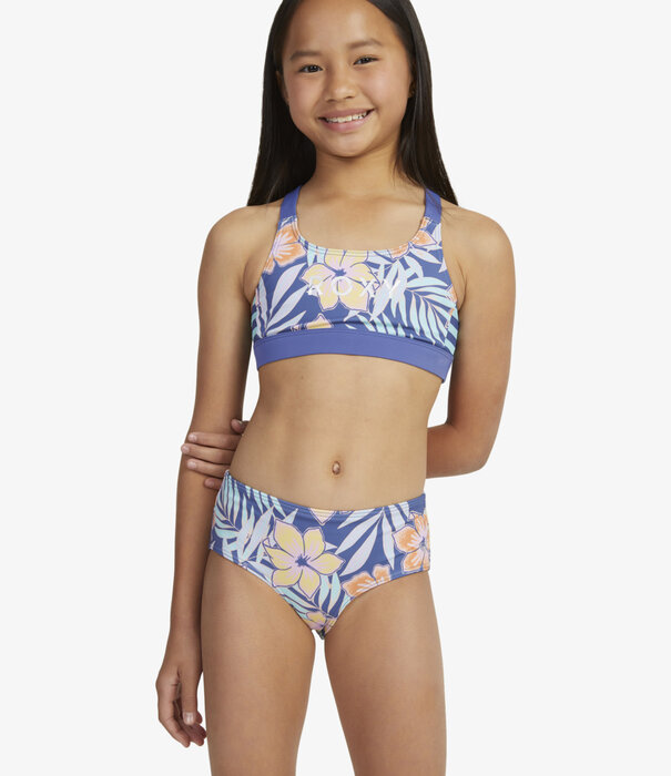 ROXY Teen Girls Funky Palm Crop Top Two-Piece Bikini Set