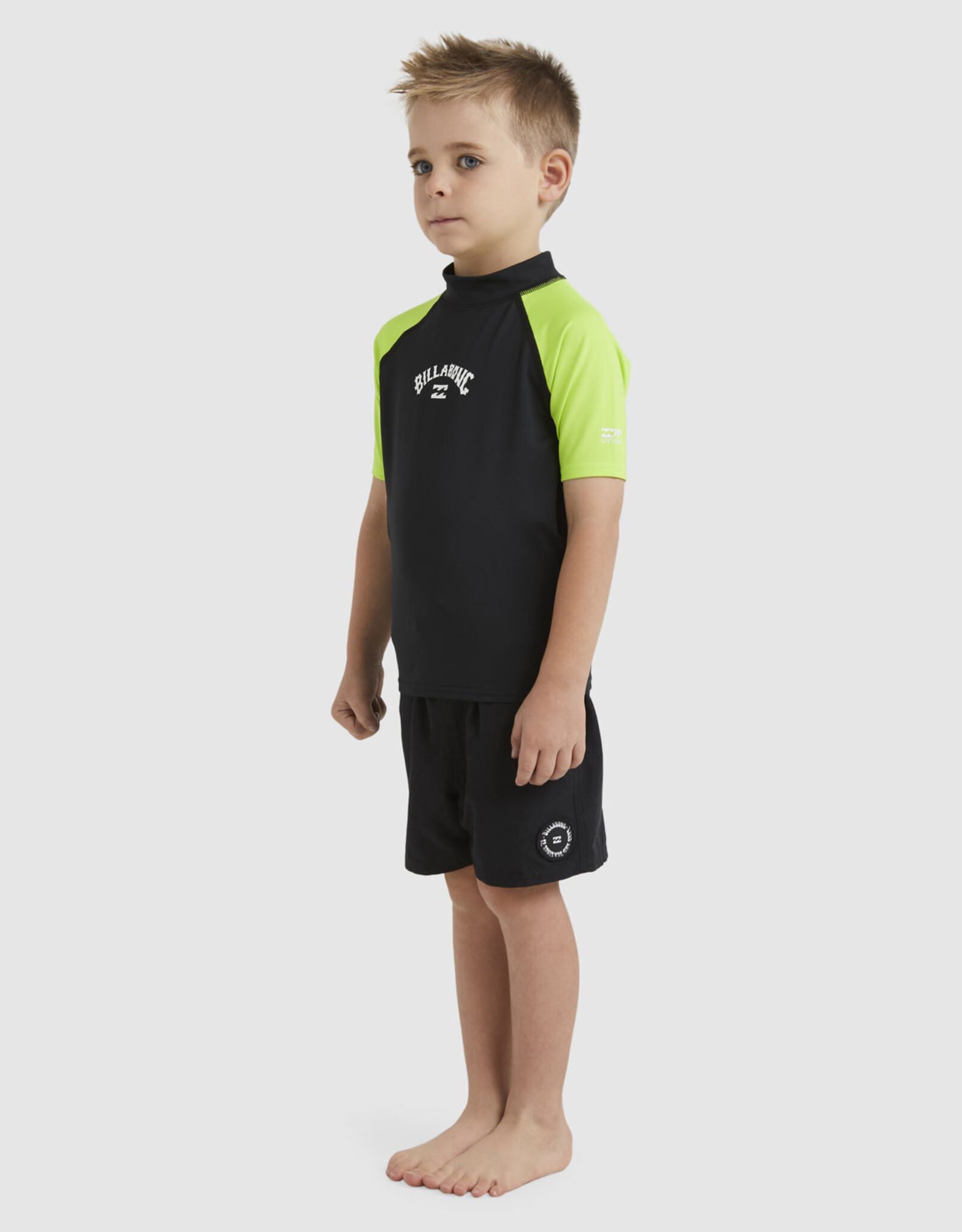 Groms All Day Arch SS Rash Vest - Limestone Surf