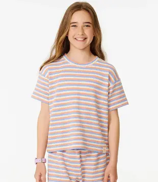 Teen Girls Sun Stripe Knit Tee