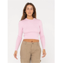 Amelia Cropped Long Sleeve Knit Top