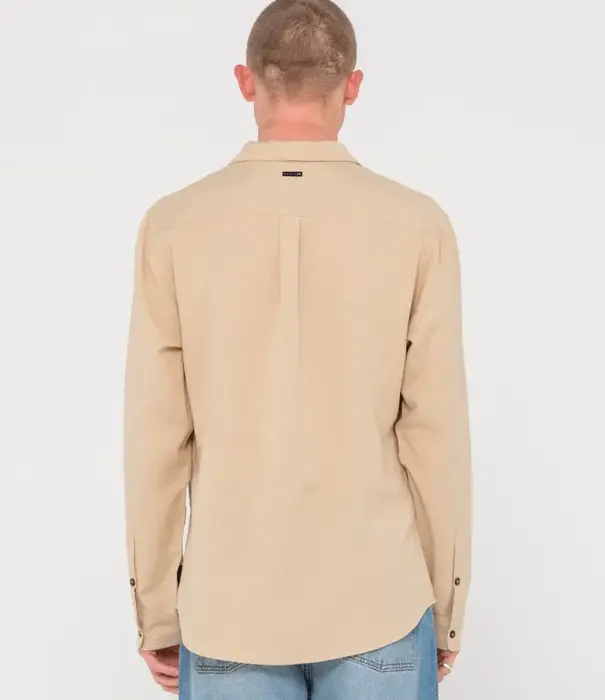 RUSTY Overtone Long Sleeve Linen Shirt