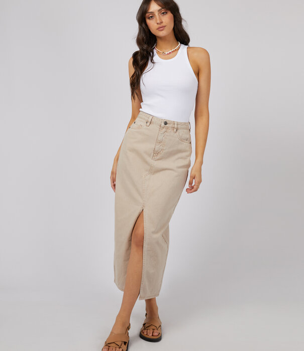 ALL ABOUT EVE Pia Denim Maxi Skirt