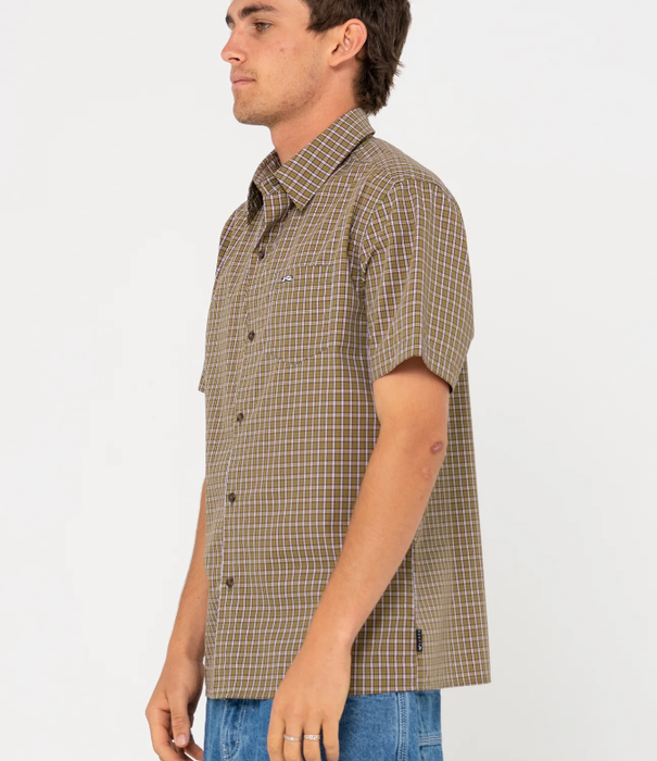 RUSTY Datsun Check Short Sleeve Shirt