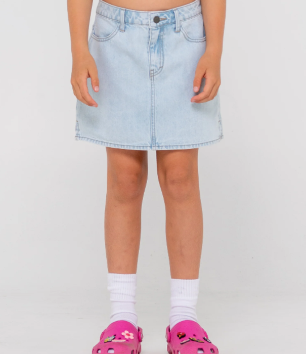 RUSTY Teen Girls Mavericks Low Rise Denim Skirt