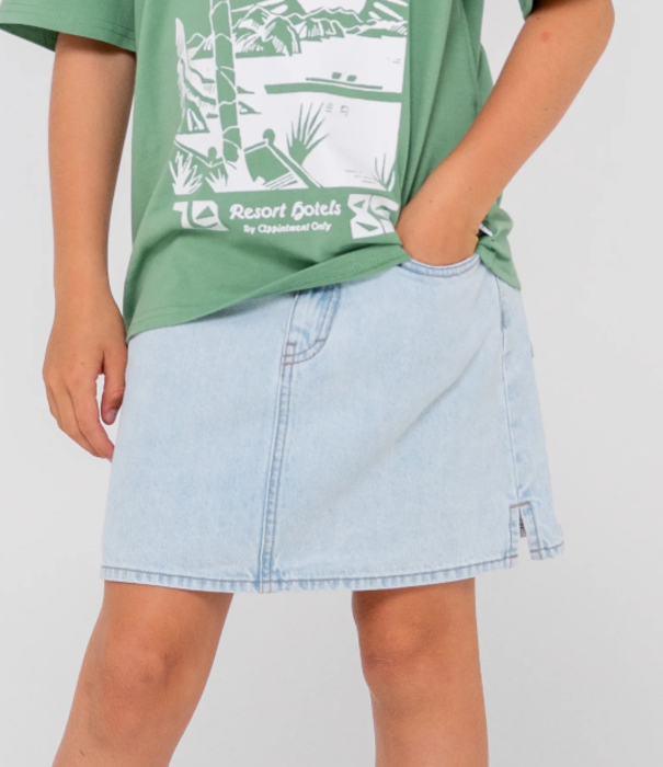 RUSTY Teen Girls Mavericks Low Rise Denim Skirt