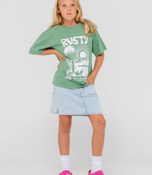 RUSTY Teen Girls Mavericks Low Rise Denim Skirt