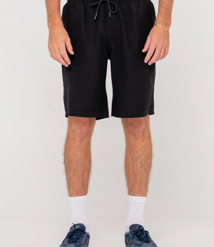 Overtone Elastic Waist Linen Short
