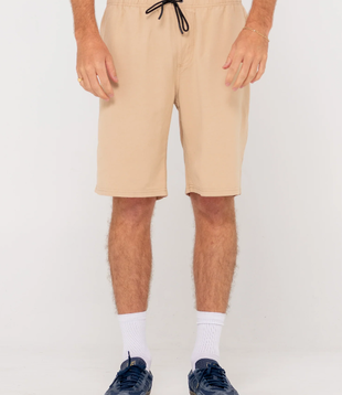 Overtone Elastic Waist Linen Short