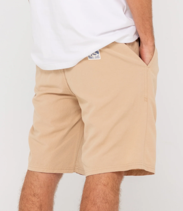 RUSTY Overtone Elastic Waist Linen Short