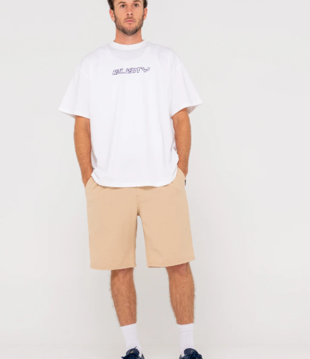 RUSTY Overtone Elastic Waist Linen Short