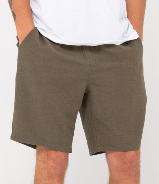 RUSTY Overtone Elastic Waist Linen Short