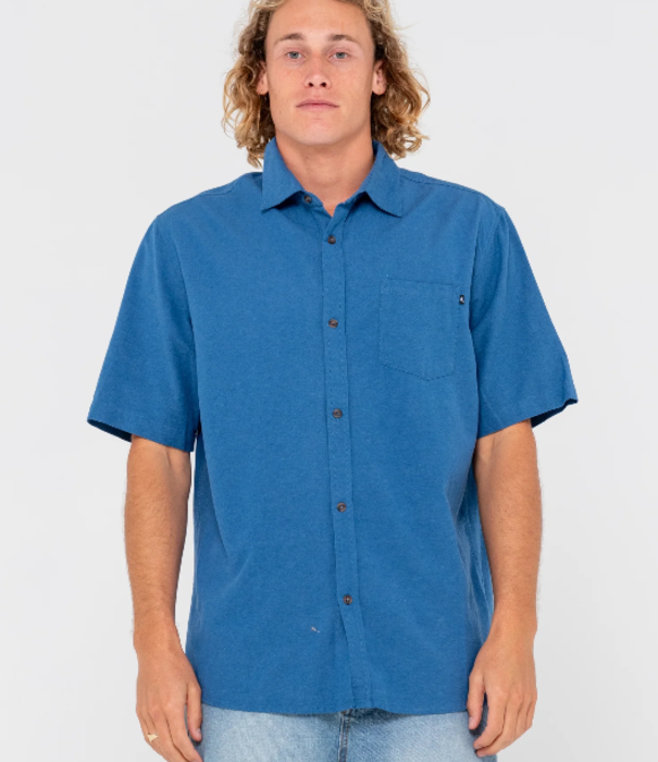 RUSTY Overtone Short Sleeve Linen Shirt