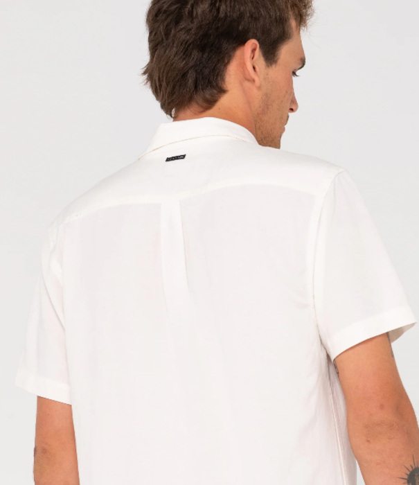 RUSTY Overtone Short Sleeve Linen Shirt
