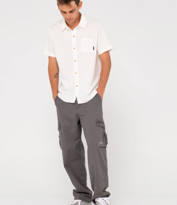 RUSTY Overtone Short Sleeve Linen Shirt