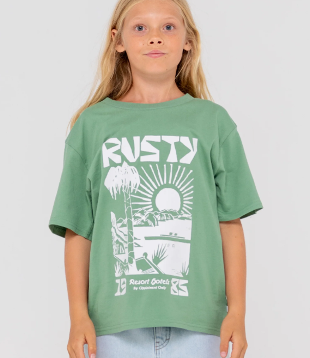 RUSTY Teen Girls By The Bay Oversized Tee