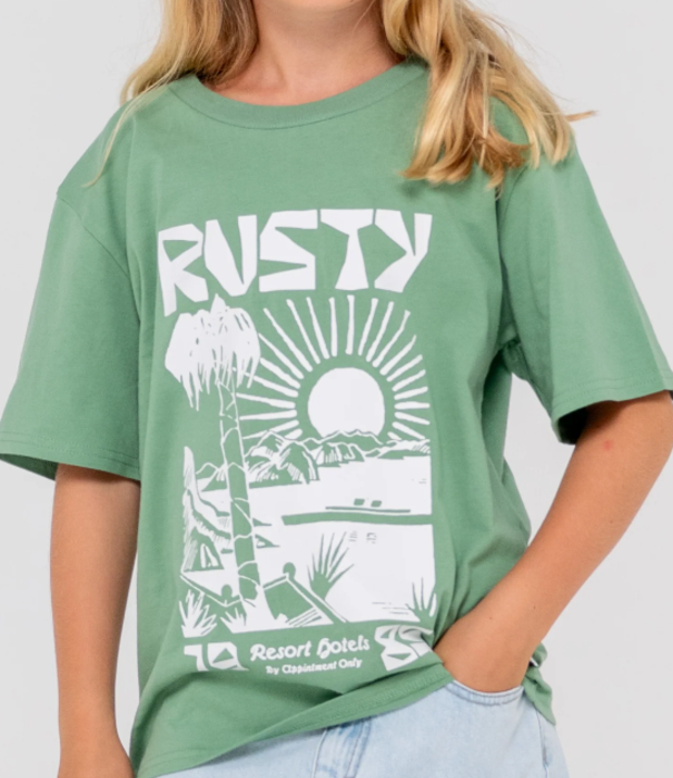 RUSTY Teen Girls By The Bay Oversized Tee