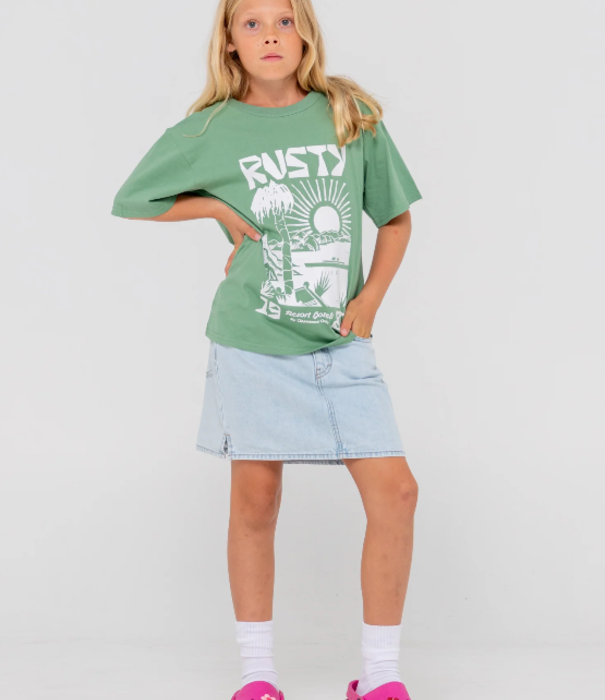 RUSTY Teen Girls By The Bay Oversized Tee