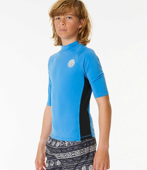 RIP CURL Teen Boys Icons UV Brushed Short Sleeve Rash Vest