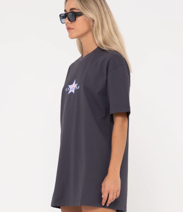 RUSTY Star Burst Graphic T Shirt Dress