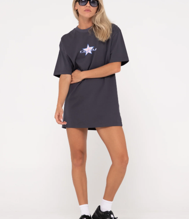 RUSTY Star Burst Graphic T Shirt Dress