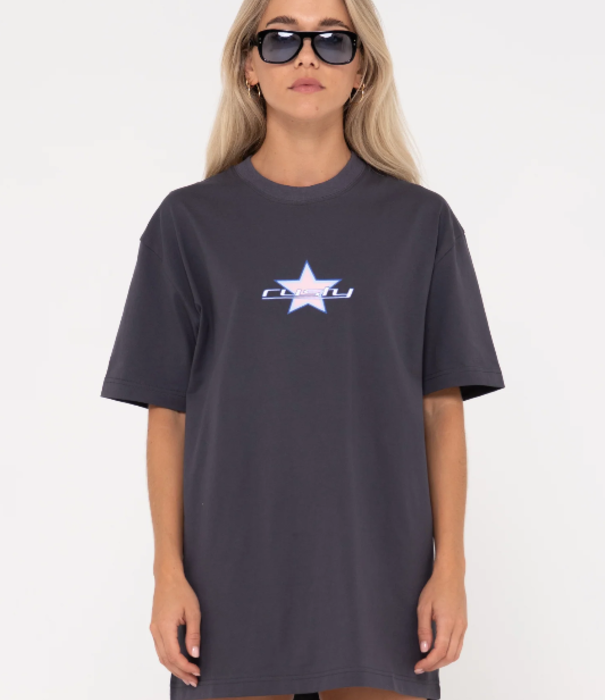 RUSTY Star Burst Graphic T Shirt Dress