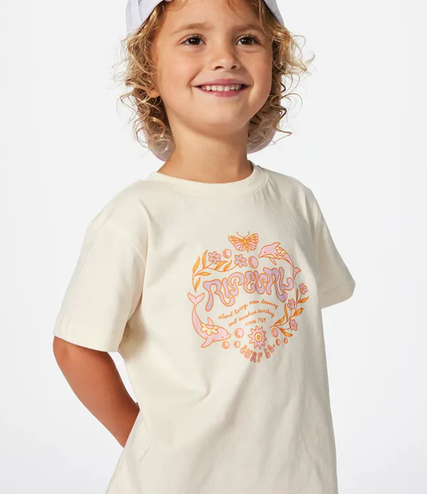 RIP CURL Grom Girls Rainbow Logo Tee