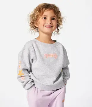 Grom Girls Rainbow Tide Print Crew