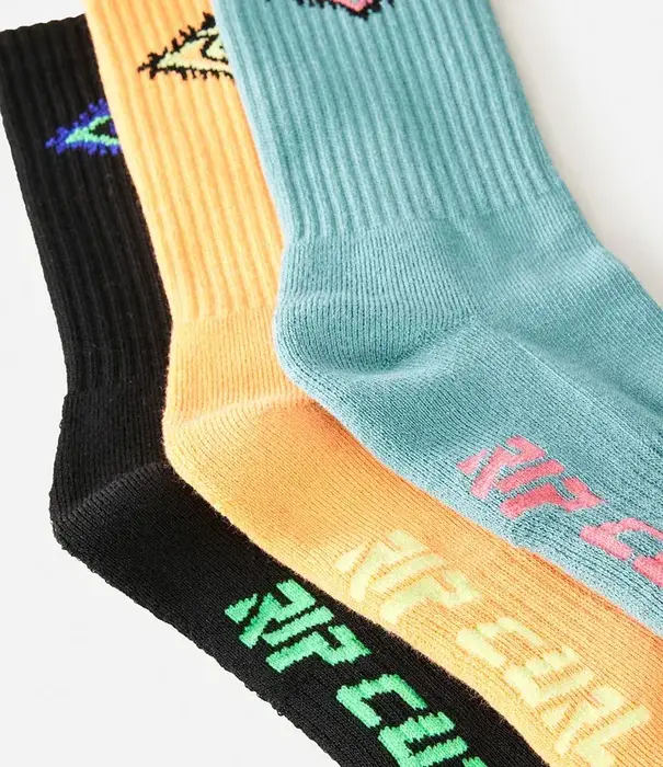 RIP CURL Kids Logo Crew Sock 3-Pack