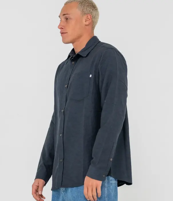 RUSTY Overtone Long Sleeve Linen Shirt