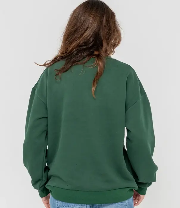 RUSTY College Dropout Oversized Crew Fleece
