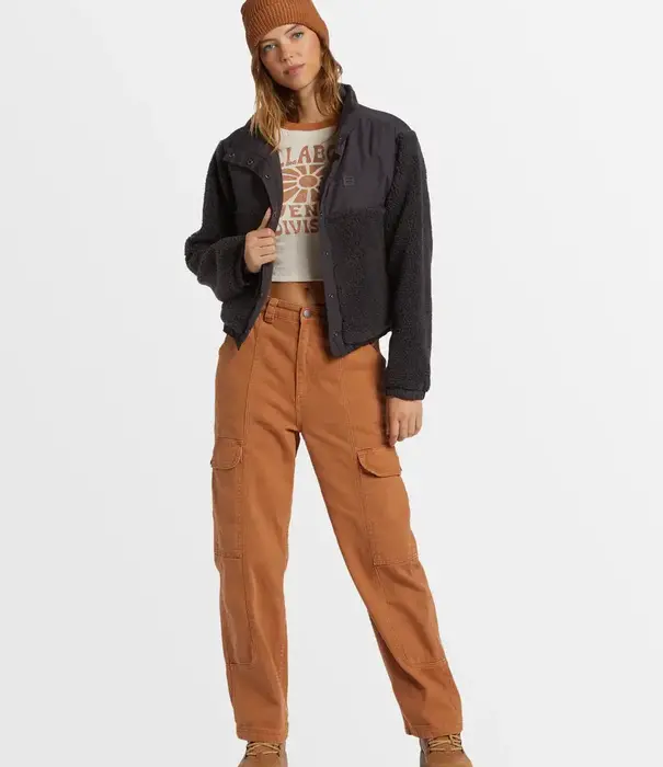 BILLABONG Lost Trails Button Up Fleece Top