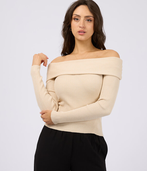 ALL ABOUT EVE Sabine Off Shoulder Knit