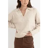 Lexie V-Neck Collared Jumper