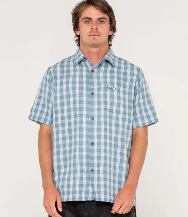 RUSTY Datsun Check Short Sleeve Shirt