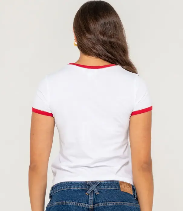 RUSTY Bonnes Vacances Ringer Baby Tee