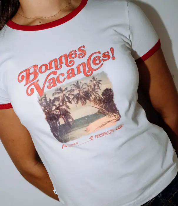 RUSTY Bonnes Vacances Ringer Baby Tee
