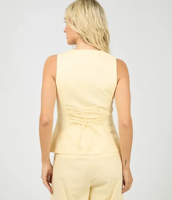ALL ABOUT EVE Alessa Linen Vest