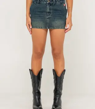 Billie Low Rise Denim Mini Skirt
