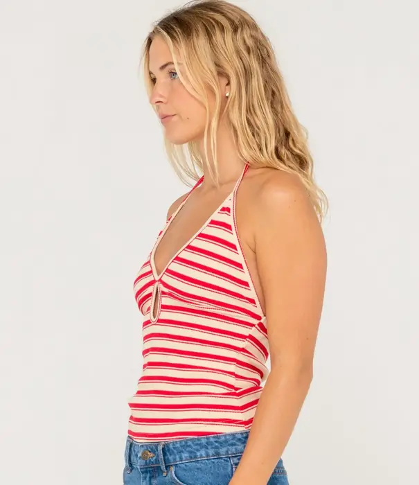 RUSTY Emma Cut Out Halter Neck Top
